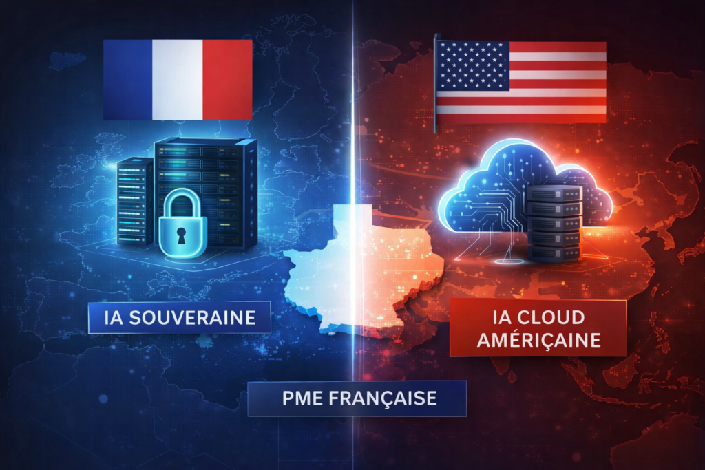 Comparatif IA souveraine et IA cloud américaine pour PME française